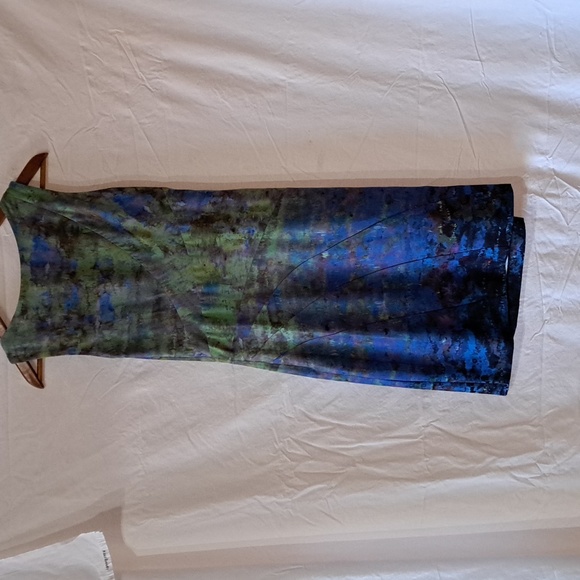 Sleeveless Monet Print Dress - Picture 2 of 7